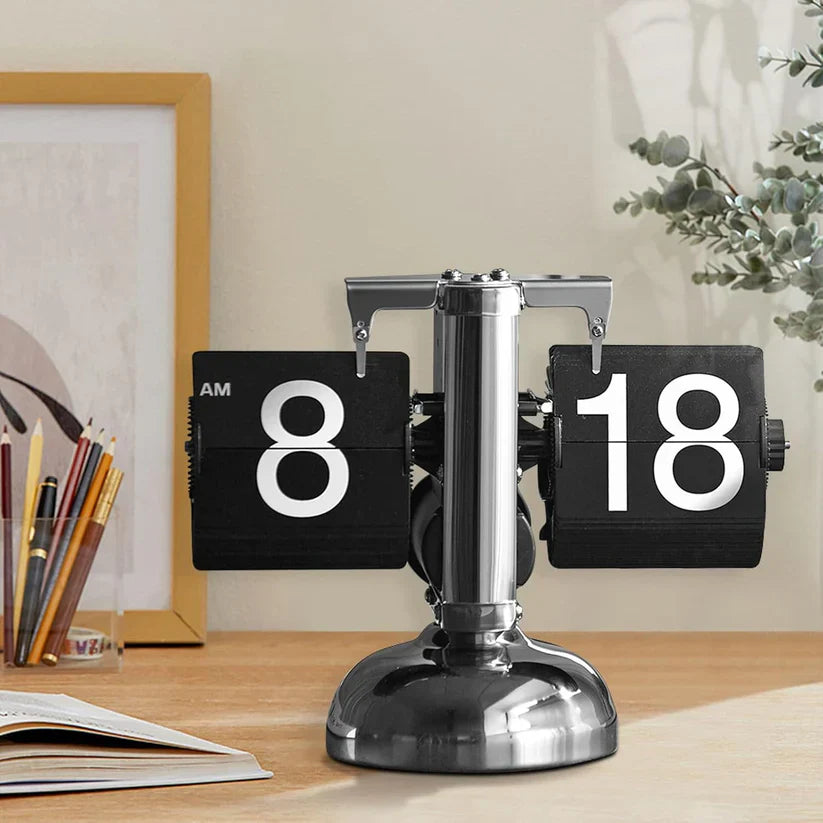 Flip Down Clock for Home Office Decor (Black) 🔥 BUY 1 GET 1 FREE 🔥